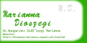 marianna dioszegi business card